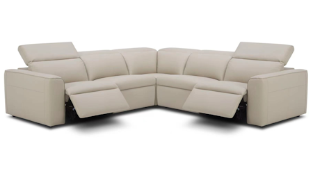 Broadway Leather Recliner Compact Corner Lounge Option A